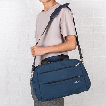 Мъжка ежедневна чанта от текстил с дълга регулируема дръжка