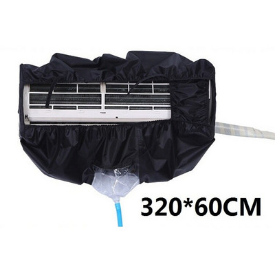 1-1,5P/2P-3P Čistiaci kryt na klimatizáciu Vodotesný PU čistiaci kryt na prach a umývanie Čistiaci ochranný kryt Čierny DIY Domáce náradie
