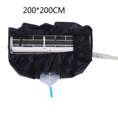 1-1,5P/2P-3P Čistiaci kryt na klimatizáciu Vodotesný PU čistiaci kryt na prach a umývanie Čistiaci ochranný kryt Čierny DIY Domáce náradie