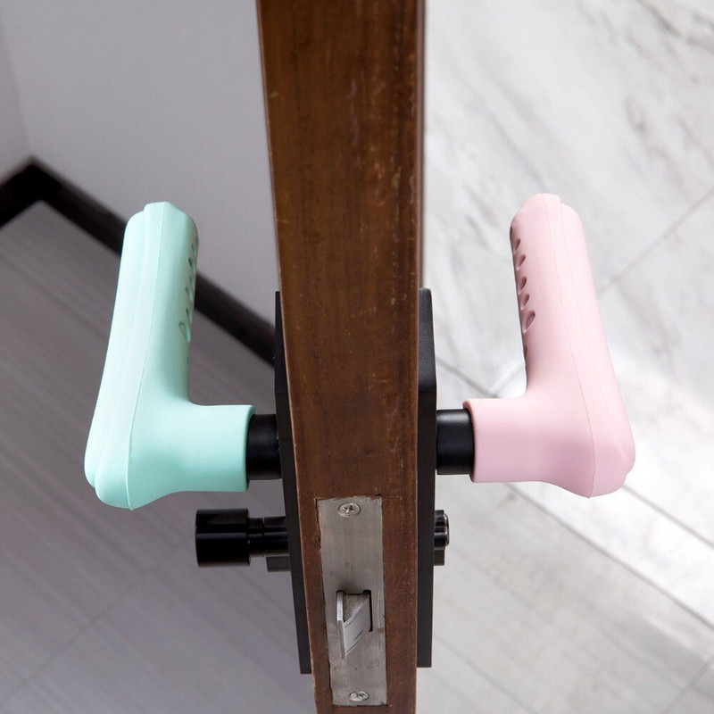 Silikoninis saugos durų rankenos apsauginis dangtelis kūdikių durų rankenos buferio dangtelis vaiko buferio dangtelis namų apsaugos įrankio apdaila
