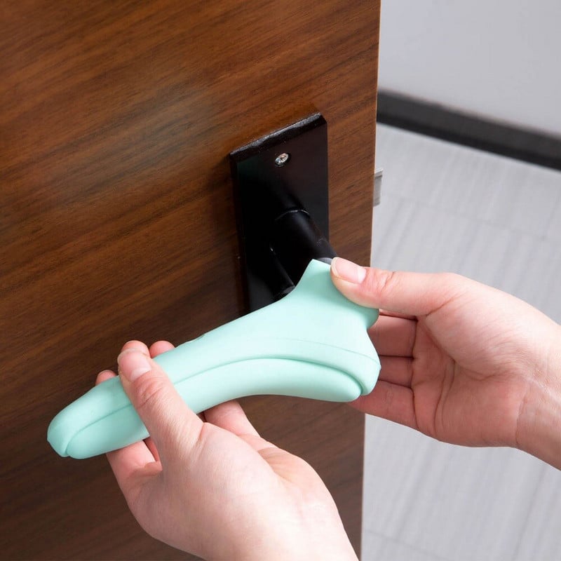 Silikoninis saugos durų rankenos apsauginis dangtelis kūdikių durų rankenos buferio dangtelis vaiko buferio dangtelis namų apsaugos įrankio apdaila
