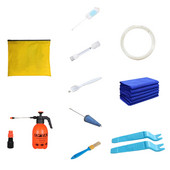 Kit de curățare a capacului aparatului de aer condiționat Pungă de acoperire impermeabilă cu orificiu de scurgere Protector de curățare pentru spălarea prafului Set de curățare pentru uz casnic