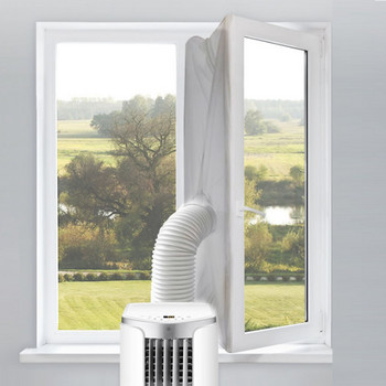 Преносим комплект за уплътнение на прозорци за климатик Универсално уплътнение за прозорци с цип и лепило Уплътнение за прозорци за климатик
