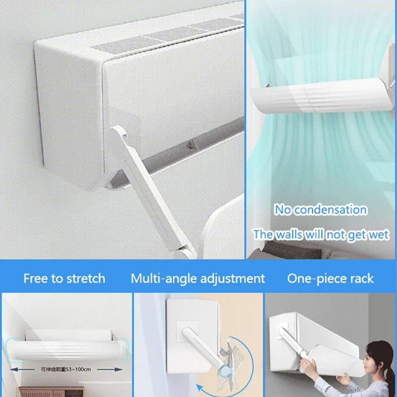 Nastaviteľný kryt deflektora klimatizácie, čelné sklo, nástroje pre klimatizáciu, vzduchový deflektor, príslušenstvo pre domácu kanceláriu