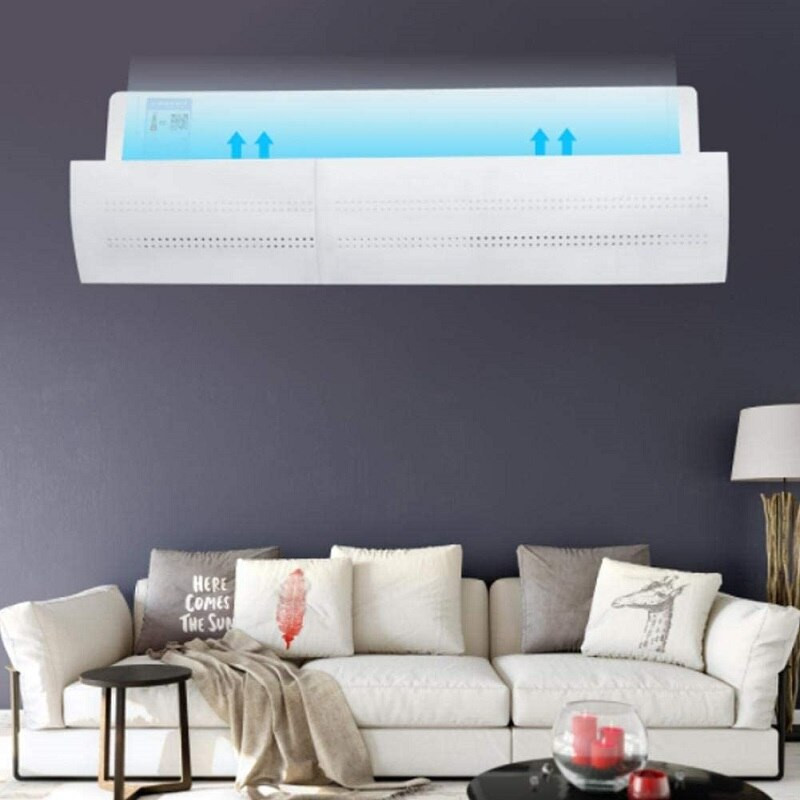 Deflektor klimatizácie, vetruodolný, zasúvací, proti priamemu fúkaniu, studenému vzduchu, detský štít do klimatizácie (dutý, vodotesný)