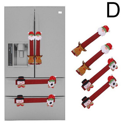 2/4 τεμ. Gloden Snowflake Χριστουγεννιάτικο κάλυμμα λαβής πόρτας ψυγείου Χριστουγεννιάτικη διακόσμηση 2022 Κάλυμμα πόμολο πόρτας Αξεσουάρ εργαλείων σπιτιού