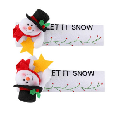 2/4 τεμ. Gloden Snowflake Χριστουγεννιάτικο κάλυμμα λαβής πόρτας ψυγείου Χριστουγεννιάτικη διακόσμηση 2022 Κάλυμμα πόμολο πόρτας Αξεσουάρ εργαλείων σπιτιού