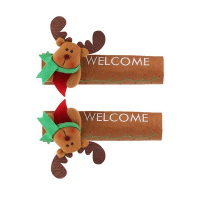 2/4 τεμ. Gloden Snowflake Χριστουγεννιάτικο κάλυμμα λαβής πόρτας ψυγείου Χριστουγεννιάτικη διακόσμηση 2022 Κάλυμμα πόμολο πόρτας Αξεσουάρ εργαλείων σπιτιού