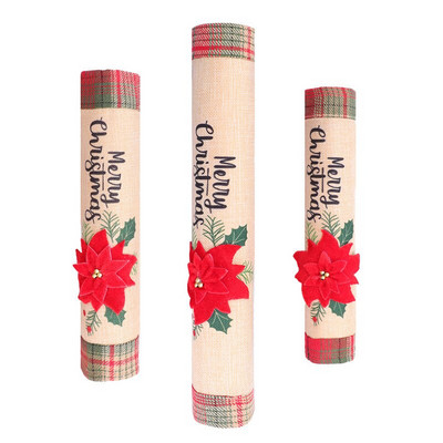 2/4 τεμ. Gloden Snowflake Χριστουγεννιάτικο κάλυμμα λαβής πόρτας ψυγείου Χριστουγεννιάτικη διακόσμηση 2022 Κάλυμμα πόμολο πόρτας Αξεσουάρ εργαλείων σπιτιού