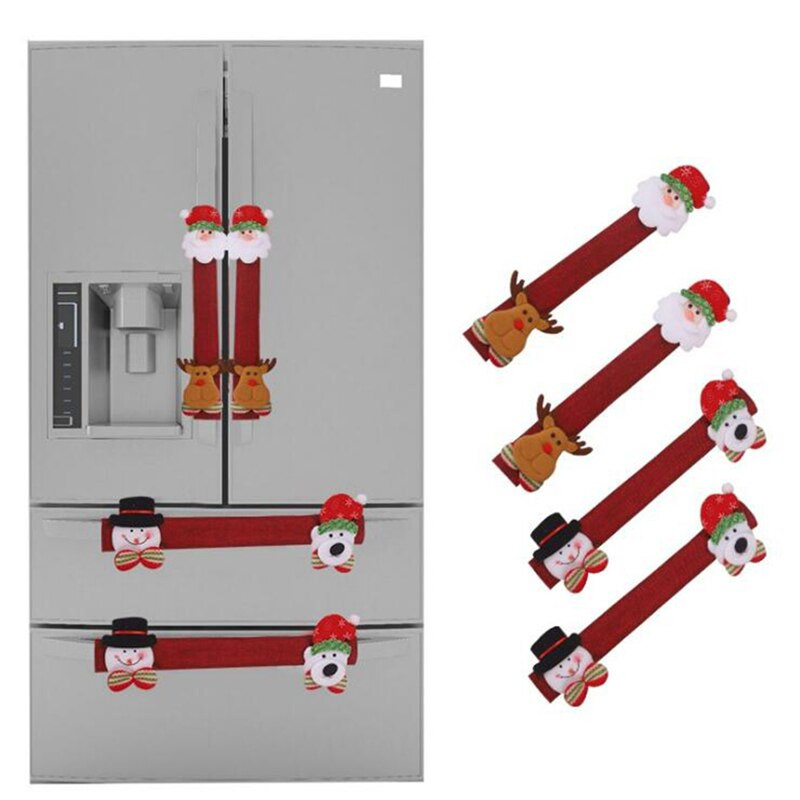 2/4 τεμ. Gloden Snowflake Χριστουγεννιάτικο κάλυμμα λαβής πόρτας ψυγείου Χριστουγεννιάτικη διακόσμηση 2022 Κάλυμμα πόμολο πόρτας Αξεσουάρ εργαλείων σπιτιού