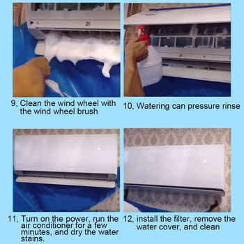 1Σετ Κάλυμμα Κλιματισμού Πλύση Επιτοίχιο Κλιματιστικό Καθαρισμός Προστατευτικό Κάλυμμα Σκόνης Καθαρό Εργαλείο Ζώνη σύσφιξης TY0P1