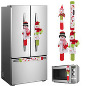 4/8 kom. Pribor za božićne ukrase Poklopac za ručku hladnjaka Poklopac za mikrovalnu pećnicu Ukras za ručku hladnjaka Snjegović