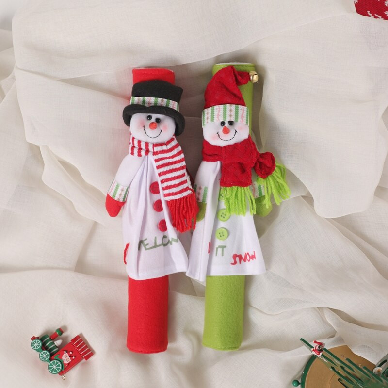 4/8 kom. Pribor za božićne ukrase Poklopac za ručku hladnjaka Poklopac za mikrovalnu pećnicu Ukras za ručku hladnjaka Snjegović