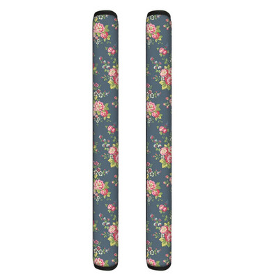 TOADDMOS Vintage kvetinový dizajn kuchynských spotrebičov Dekoračné kryty rukovätí 2 ks Sada pre chladničku, rúru, umývačku riadu