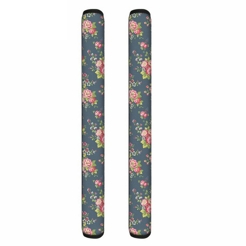 TOADDMOS Vintage kvetinový dizajn kuchynských spotrebičov Dekoračné kryty rukovätí 2 ks Sada pre chladničku, rúru, umývačku riadu