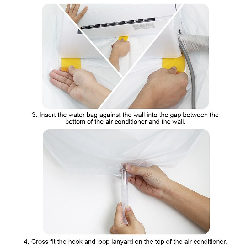 Gaisa kondicionētāja ūdensnecaurlaidīgs tīrīšanas vāks putekļu mazgāšanas aizsargs Gaisa kondicionētāja tīrīšanas rīks Ūdens uztvērēja vāka piederumi