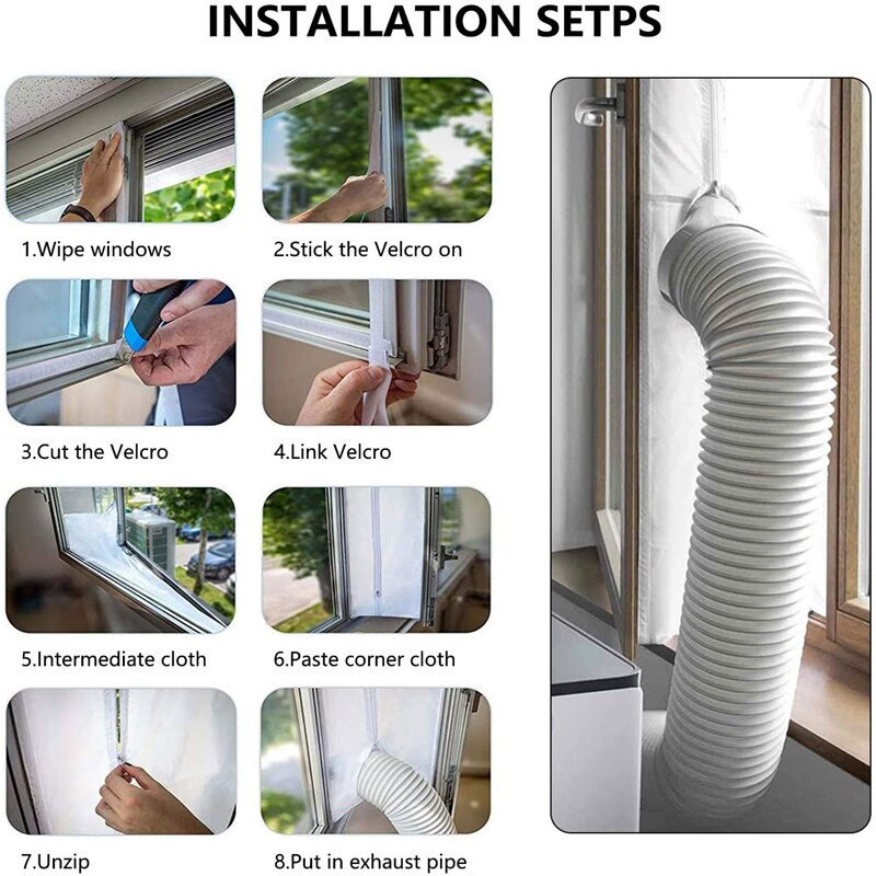 Αξεσουάρ στεγανοποίησης 4m Airlock Φορητό Κινητό Κλιματιστικό Παράθυρο Στεγανοποίησης Αξεσουάρ Νέα άφιξη 2021