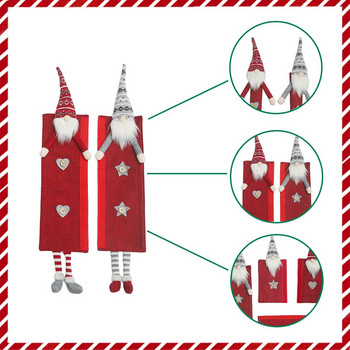 6 части Калъфи за дръжки на хладилник Кухненски протектори за дръжки Домакински зимни орнаменти Новогодишен декор за многократна употреба