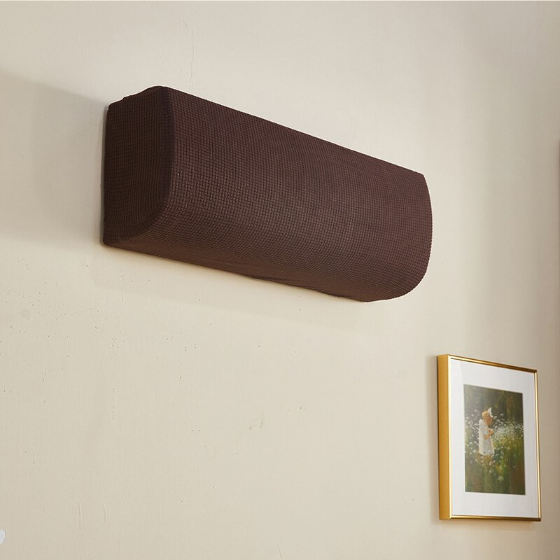 Kryt na klimatizáciu z polárneho fleecu, elastický, proti prachu, nástenný chránič, ľahko čistiteľný kryt, ochranný kryt pre domácu dekoráciu