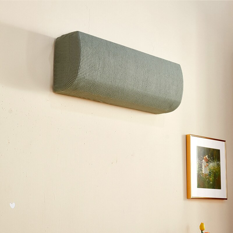 Kryt na klimatizáciu z polárneho fleecu, elastický, proti prachu, nástenný chránič, ľahko čistiteľný kryt, ochranný kryt pre domácu dekoráciu