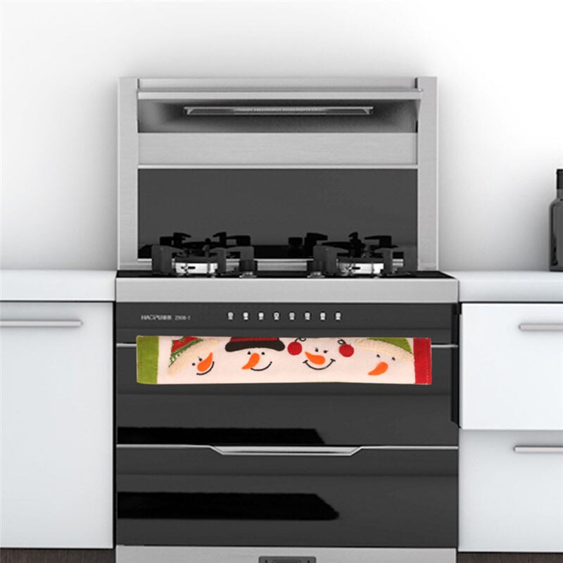 Χριστουγεννιάτικη λαβή μανίκι 4τμχ Διακόσμηση Φούρνος μικροκυμάτων Λαβή ψυγείου Κάλυμμα λαβής φούρνου Αντιστατικό κάλυμμα προστασίας χιονάνθρωπου U3