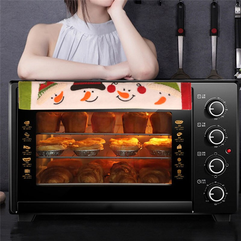 Χριστουγεννιάτικη λαβή μανίκι 4τμχ Διακόσμηση Φούρνος μικροκυμάτων Λαβή ψυγείου Κάλυμμα λαβής φούρνου Αντιστατικό κάλυμμα προστασίας χιονάνθρωπου U3