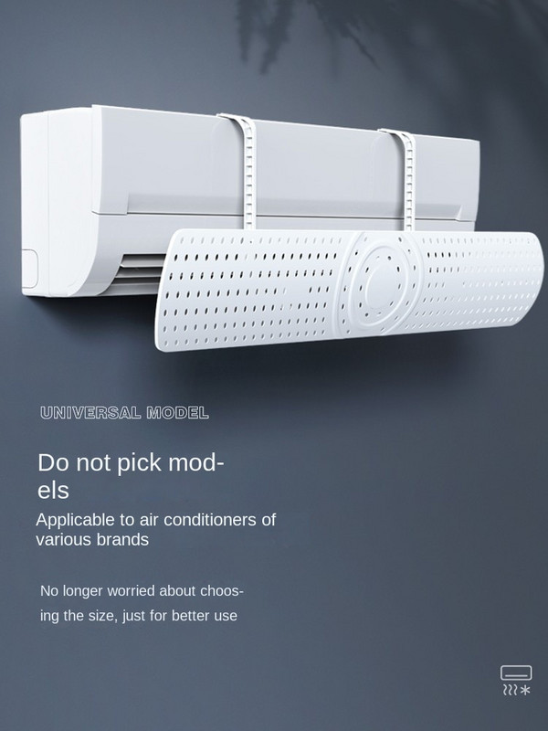 Čelné sklo klimatizácie, proti priamemu vyfukovaniu, výstup studeného vzduchu, ochranný kryt proti vetru, nástenný univerzálny