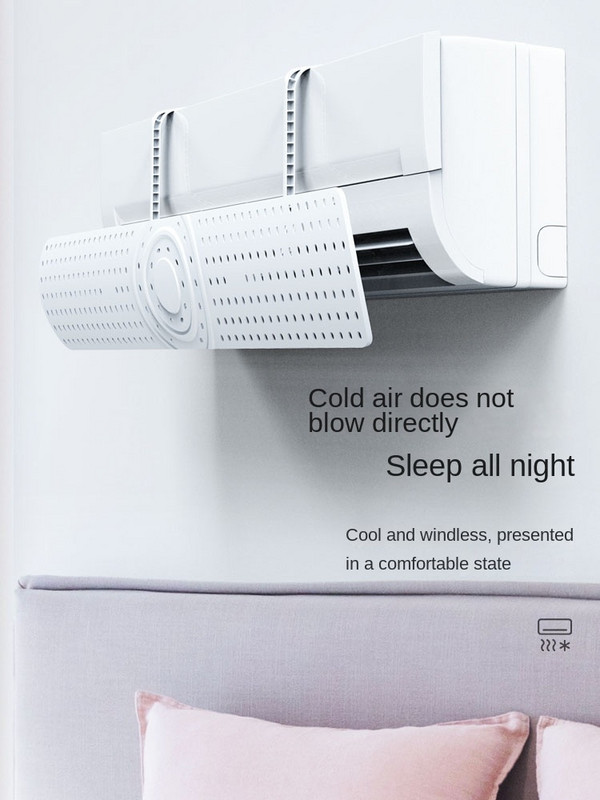 Čelné sklo klimatizácie, proti priamemu vyfukovaniu, výstup studeného vzduchu, ochranný kryt proti vetru, nástenný univerzálny