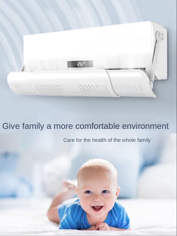 Čelné sklo klimatizácie, proti priamemu fúkaniu vzduchu, deflektor vetra, izolácia studeného vzduchu, univerzálny deflektor vetra