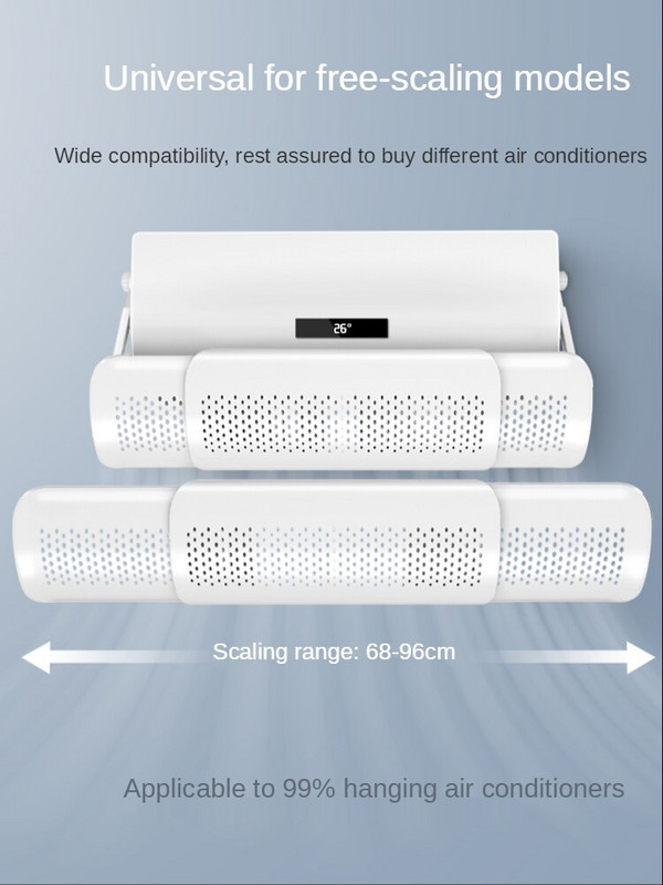 Čelné sklo klimatizácie, proti priamemu fúkaniu vzduchu, deflektor vetra, izolácia studeného vzduchu, univerzálny deflektor vetra