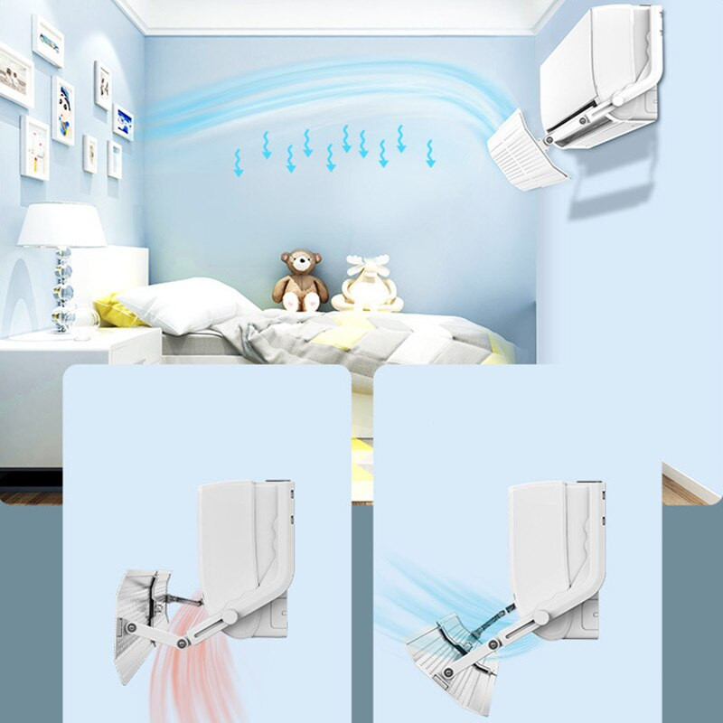 Škálovateľná závesná klimatizácia, nastaviteľný deflektor vetra, čelné sklo, prepážka proti priamemu fúkaniu pre domácnosť