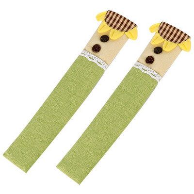 1 pár pamut ajtókilincs huzat Hűtőszekrény kilincs huzat Praktikus duplaajtós hűtőkesztyű védő Otthoni konyhai eszközök