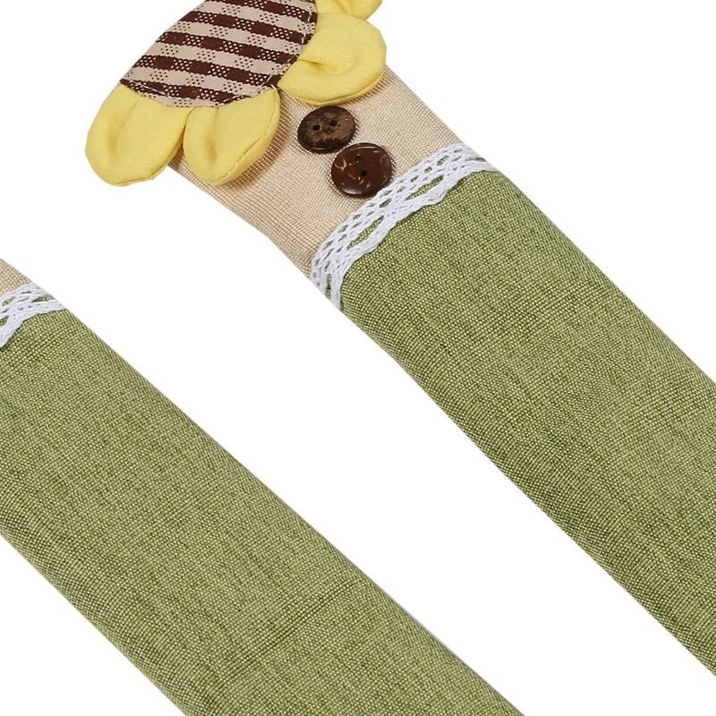 1 pár pamut ajtókilincs huzat Hűtőszekrény kilincs huzat Praktikus duplaajtós hűtőkesztyű védő Otthoni konyhai eszközök