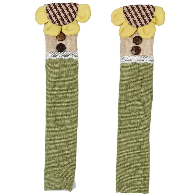 1 pár bavlnených krytov kľučiek dverí chladničky, praktický kryt kľučky dverí s dvojitými dverami chladničky, chránič rukavíc, domáce kuchynské náradie