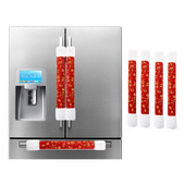 4 τμχ/σετ Χριστουγεννιάτικο κάλυμμα λαβής πόρτας ψυγείου Gloden Snowflake Χριστουγεννιάτικη διακόσμηση