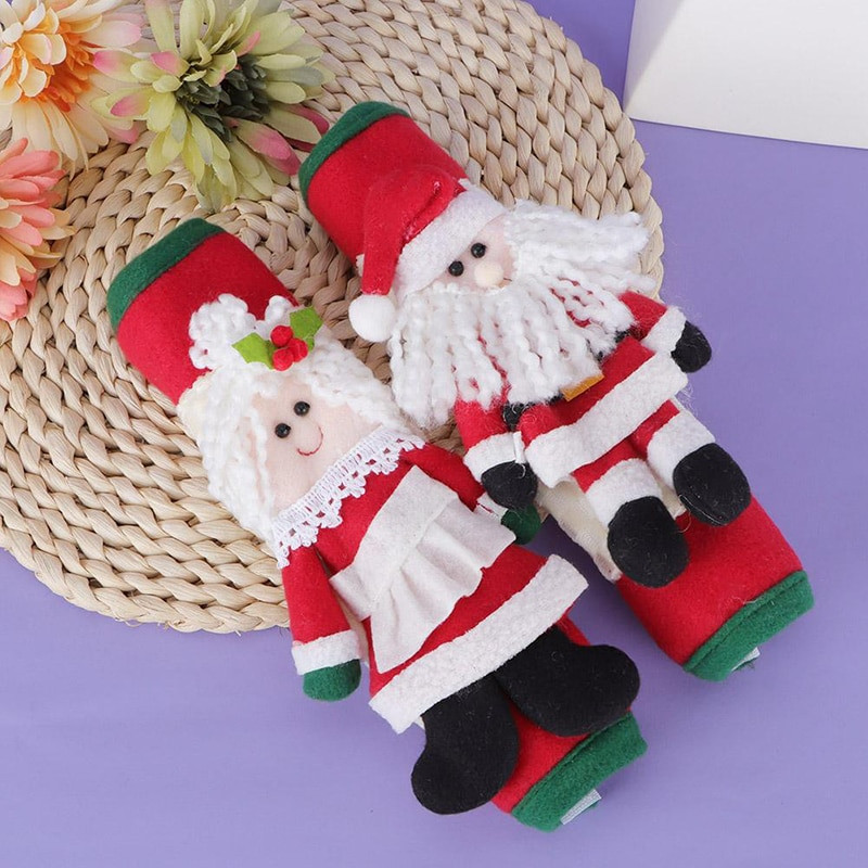 Κάλυμμα λαβής πόρτας ψυγείου 2/4 τεμ. Χριστουγεννιάτικο ντεκόρ Διακόσμηση συσκευής κουζίνας Λαβές αντιολισθητική προστασία Άγιου Βασίλη