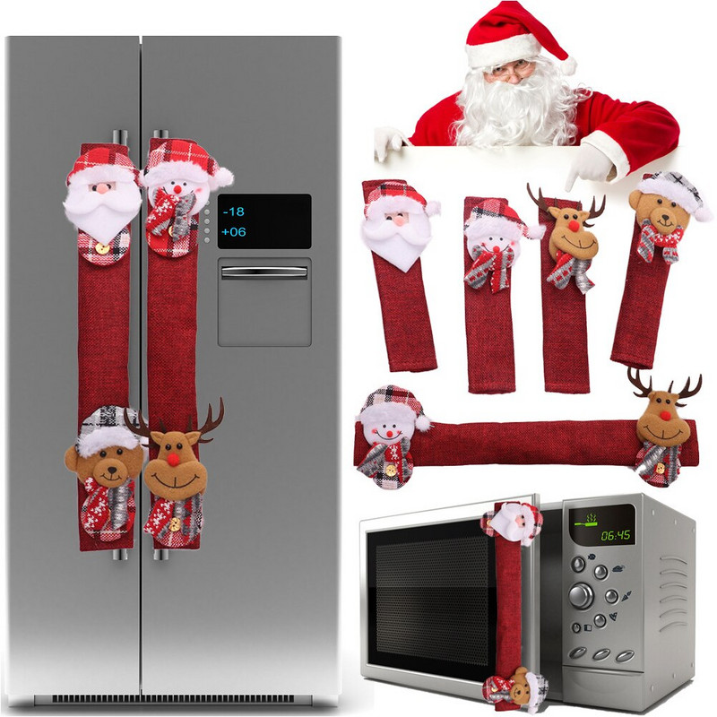 Rukoväť, kryt chladničky, kuchynská dekorácia, dvierka, rúra, obal na spotrebič, vianočný chránič chladničky, umývačka riadu, látkový obal