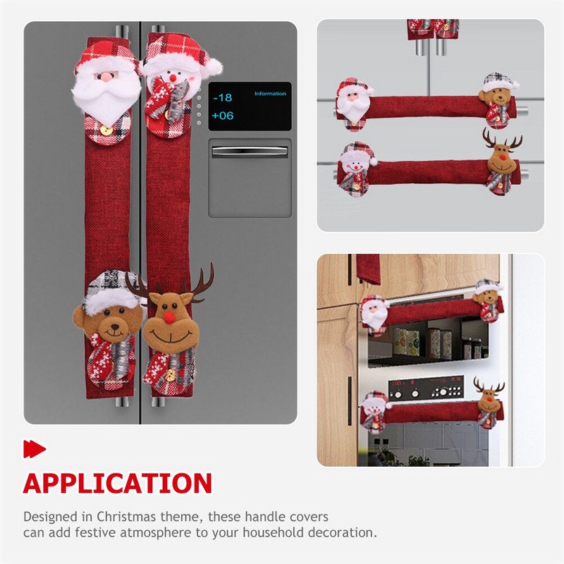 Rukoväť, kryt chladničky, kuchynská dekorácia, dvierka, rúra, obal na spotrebič, vianočný chránič chladničky, umývačka riadu, látkový obal