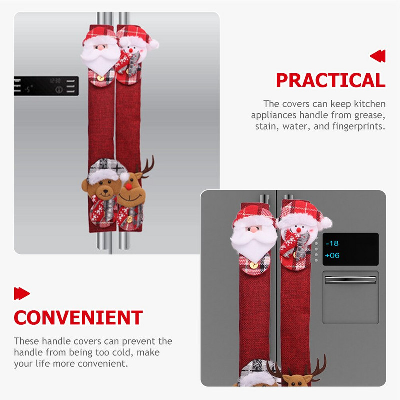 Rukoväť, kryt chladničky, kuchynská dekorácia, dvierka, rúra, obal na spotrebič, vianočný chránič chladničky, umývačka riadu, látkový obal