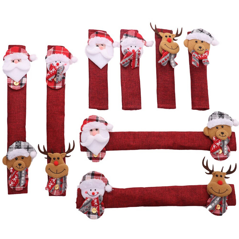 Λαβή Ψυγείο Κάλυμμα Κουζίνας Διακόσμηση Πόρτας Μανίκι Φούρνου Συσκευή Ψυγείο Χριστουγεννιάτικο Προστατευτικό Πλυντηρίου Πιάτων Πανί Περιτύλιγμα Κάλυμμα