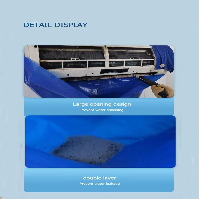Čistiaci kryt klimatizácie 2022 Upgrade, vodotesný čistiaci kryt proti prachu pre domáce klimatizácie pod 2P 