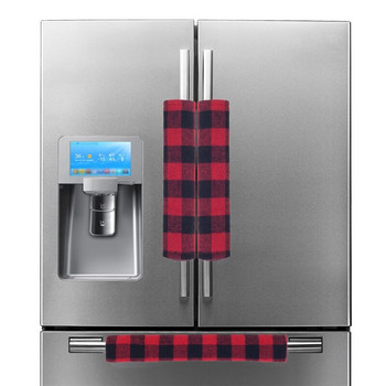 3 τεμ Χριστουγεννιάτικα καλύμματα λαβής πόρτας ψυγείου Διακοσμητικό εξολκέα πόρτας ψυγείου Αντιολισθητικό προστατευτικό γάντια Περιτύλιγμα συσκευής κουζίνας