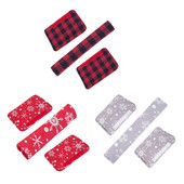 066E 3 ks vianočných krytov kľučiek dverí chladničky, dekorácia sťahováka dverí chladničky, protišmykové