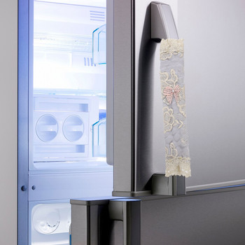 2 τμχ Κεντημένο κάλυμμα λαβής πόρτας ψυγείου Κάλυμμα λαβών πόρτας μικροκυμάτων