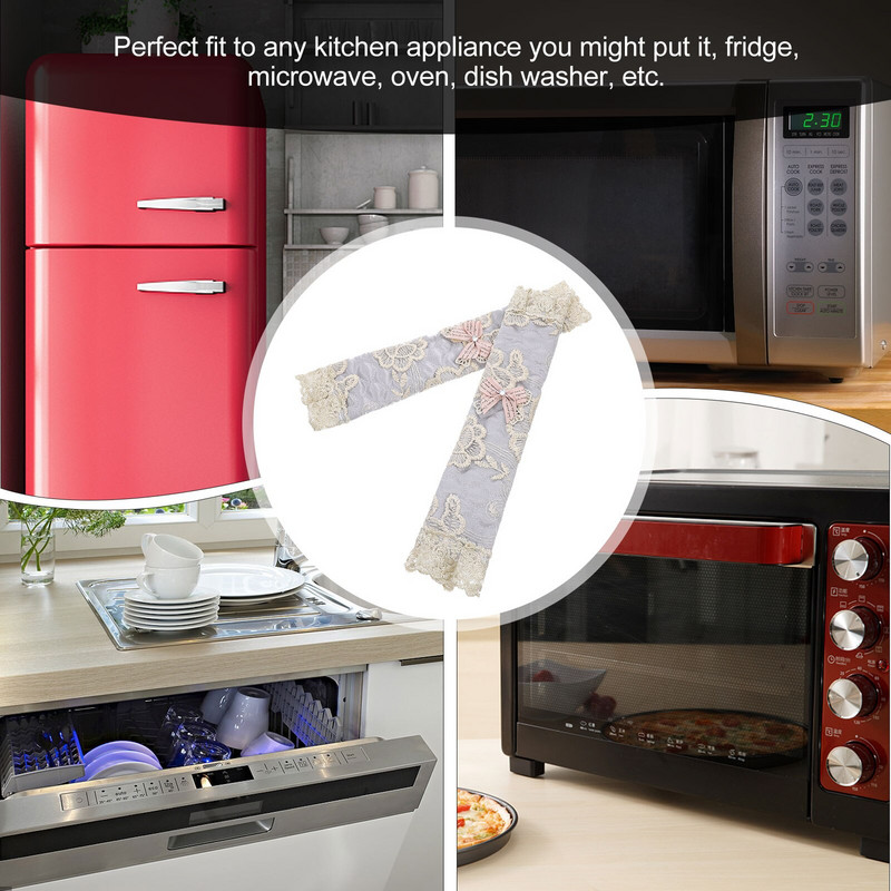 2 ks vyšívaných krytov kľučiek dverí chladničky a mikrovlnných rúr