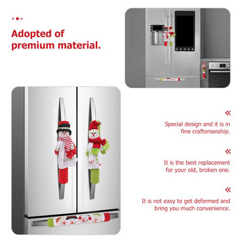 4 τμχ Αποσπώμενο αξιολάτρευτο Χριστουγεννιάτικο πρακτικό καλύμματα λαβής πόρτας ψυγείου Προστατευτικό λαβής πόρτας ψυγείου