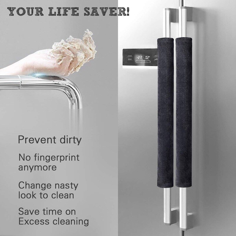 Capac mâner ușii frigiderului Mânere decorative pentru aparate de bucătărie Mănuși de protecție antiderapante pentru cuptorul frigider Păstrați amprentele digitale