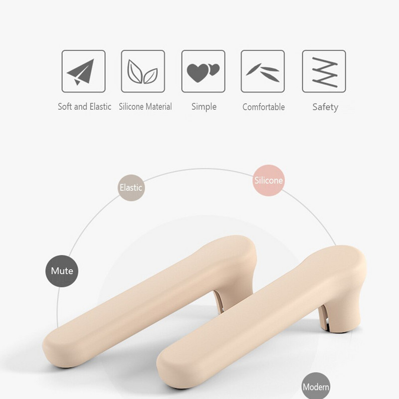 2 ks Kryt kľučky dverí proti kolízii Silikónový kryt rukoväte bez statickej elektriny Bezpečnostný chránič steny pre deti do spálne a obývačky