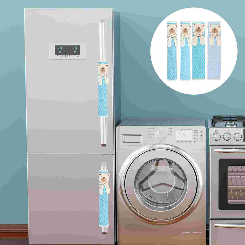 Kryty rukovätí dvierok chladničky, kryt spotrebiča, chránič kuchynskej chladničky, dekoratívna rukavica proti kvapkaniu, rukávy na rúru