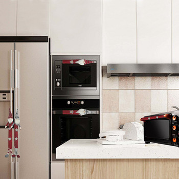6 части Коледни капаци за дръжки на хладилника Нехлъзгащи се кухненски протектори Орнаменти Ръчно изработени за многократна употреба Housewarming